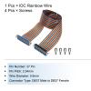 MECCANIXITY 1 Pcs IDC Rainbow Wire Flat Ribbon Cable DB37 Male to DB37 Female 39.4 Inch Length 2.54mm Pitch Breadboard Jumper Wires for Electronic Projects view 3