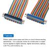 MECCANIXITY 1 Pcs IDC Rainbow Wire Flat Ribbon Cable DB37 Male to DB37 Female 39.4 Inch Length 2.54mm Pitch Breadboard Jumper Wires for Electronic Projects view 4