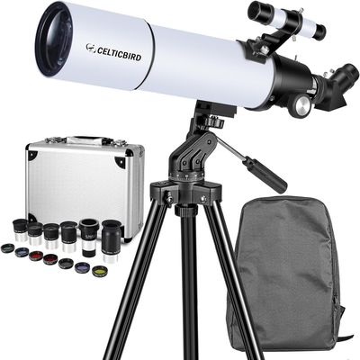 Celticbird 80x600mm AZ Telescope, Travel Telescopes for Adults Astronomy Beginners with 13 Pieces Telescope Accessories Kit
