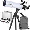 Celticbird 80x600mm AZ Telescope, Travel Telescopes for Adults Astronomy Beginners with 13 Pieces Telescope Accessories Kit view 1