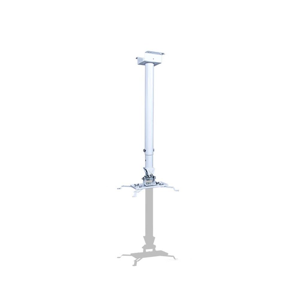 JJTOOLS Projector Stand Tripod Projector Bracket Wall-mounted Projector Hanger Retractable 1 Meter White Round Tube Hanger for Home Theater Or Office Use Projector Wall Mount