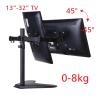 DL-TD07 32" 30"" 13" Folding Arm Desktop Full Motion Double Monitor Desktop Stand 2 Screen Holder Tilt 45 Rotate 360 view 2