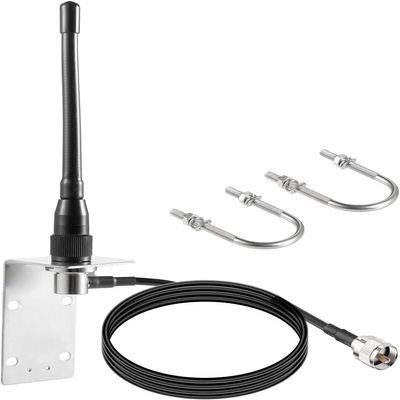 VHF Marine Radio Antenna Low-Profile 156-163MHz Antenna PL259 Connector with 16.5 Feet Low Loss Coaxial Cable for Boat Sailboat Yacht, Eifagur