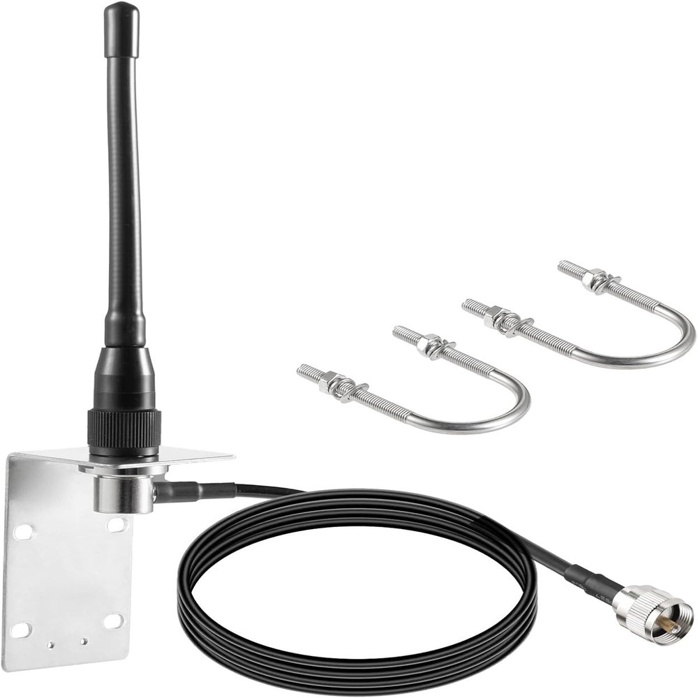 VHF Marine Radio Antenna Low-Profile 156-163MHz Antenna PL259 Connector with 16.5 Feet Low Loss Coaxial Cable for Boat Sailboat Yacht, Eifagur