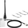 VHF Marine Radio Antenna Low-Profile 156-163MHz Antenna PL259 Connector with 16.5 Feet Low Loss Coaxial Cable for Boat Sailboat Yacht, Eifagur view 1