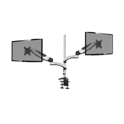 (700mm) 27" 5-16kg Heavy Gauge Full Motion Air Gas Spring LCD Tv Table Mount Double Monitor Stand Big Base