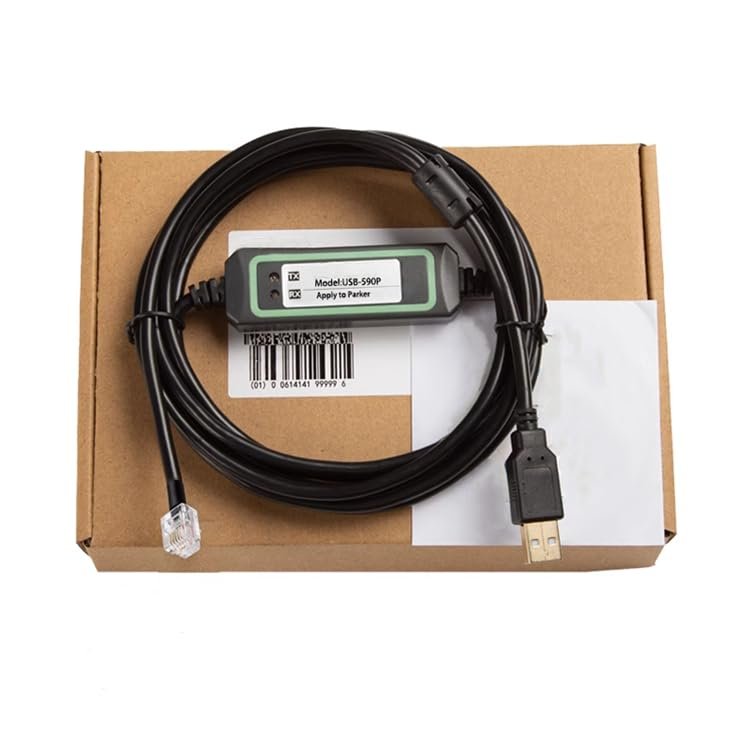 for USB-590P DC Governor Debugging Cable 590P 590C Debugging Cable Computer USB Communication Download Cable Gold-Plated High Speed and Stable Model FT232RL Chip Black : 3 Meter