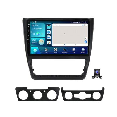 Double Din Car Stereo Multimedia Radio for Skoda Yeti 5L 2009~2014 9 Inch Touchscreen with Navigation MP5 Player, DSP RDS FM Car Radio with Carplay/Android Auto,4 core m100s 1g+32g