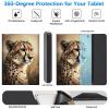 BREIDMKFM Keyboard Case for Samsung Galaxy Tab A8 10.5 Inch SM-X200/X205/X207, Galaxy Tab A8 2022 Smart Tablet Cover with Detachable Wireless Bluetooth Keyboard, Cheetah view 3