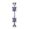 (700mm) 10-27inch Double Screen Wall Bracket Full Motion 100x100mm Tilt LCD Wall Mount Swivel Monitor Wall Bracket Shelf view 2
