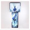 (700mm) 10-27inch Double Screen Wall Bracket Full Motion 100x100mm Tilt LCD Wall Mount Swivel Monitor Wall Bracket Shelf view 3