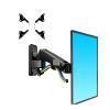 F120 17-27" Gas Spring Full Motion TV Wall Mount Bracket LCD Monitor Stand Aluminum Arm Bracket Silver 360 Rotate (Color : with Adaptor Black) view 1