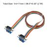 MECCANIXITY 1 Pcs IDC Rainbow Wire Flat Ribbon Cable DB9 Male to DB9 Male 39.4 Inch Length 2.54mm Pitch Breadboard Jumper Wires for Electronic Projects view 2