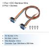 MECCANIXITY 1 Pcs IDC Rainbow Wire Flat Ribbon Cable DB9 Male to DB9 Male 39.4 Inch Length 2.54mm Pitch Breadboard Jumper Wires for Electronic Projects view 3