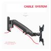 F425 27-45" Gas Spring Big TV Wall Mount Swing Arms Monitor Holder Aluminum Arm Bracket Wall Movable Arm 3-12kg One Arm Up (Color : with Adaptor) view 4