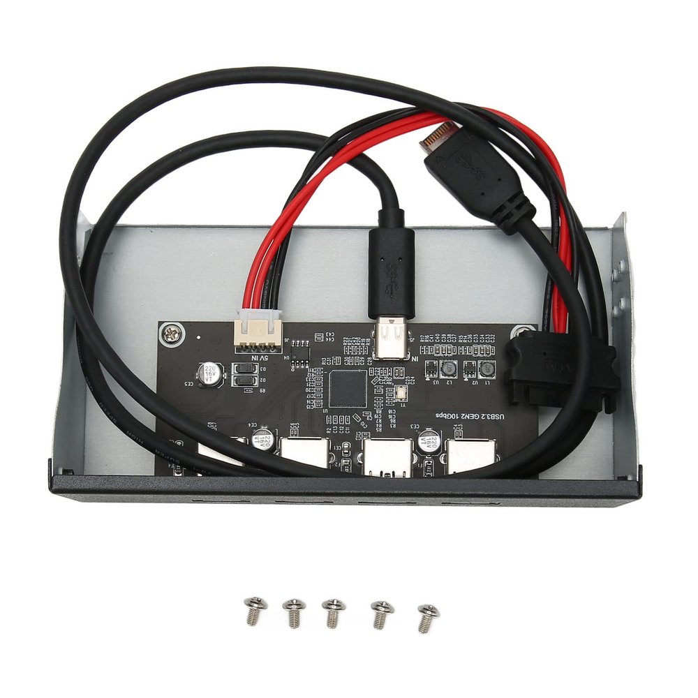 5.25 Inch Front Panel USB Hub with 4 Ports USB3.2, USB 3.2 Front Panel Hub, 10Gbps Stable Plug and Play Optical Drive Front Panel for Desktop Motherboard for for OS X