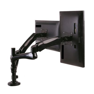 27inch 9kg Heavy Gauge Full Motion Air Press Gas Strut Double LCD Tv Table Mount 2 Monitor Desk Screen Support Led Bracket