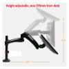 27inch 9kg Heavy Gauge Full Motion Air Press Gas Strut Double LCD Tv Table Mount 2 Monitor Desk Screen Support Led Bracket view 3