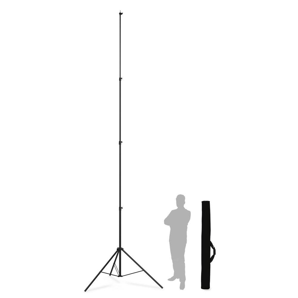 20FT Heavy Duty Aluminum Tripod Stand, 1/4" & 3/8" Screw Adapter, Tall Camera & Light Stand for Sports Camera, Outdoor Video Shooting & Photography