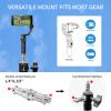 20FT Heavy Duty Aluminum Tripod Stand, 1/4" & 3/8" Screw Adapter, Tall Camera & Light Stand for Sports Camera, Outdoor Video Shooting & Photography view 4