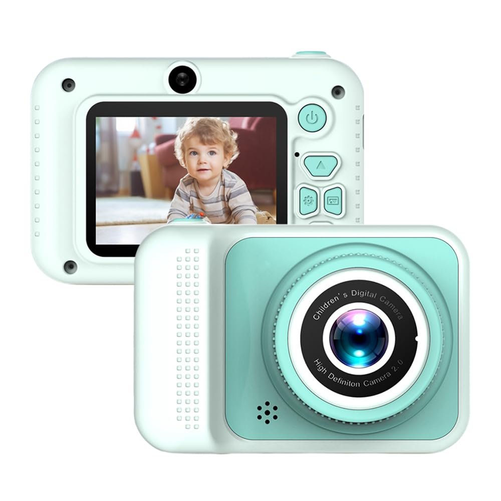Andoer 1080P Digital Camera 20MP Kids Camera Cute Children Camera Cartoon Kids Selfie Camera for Boys and Girls 4X Digital Zoom 2.0in IPS Screen Dual Lenses Birthday Gift Festival Gift Great Gift