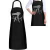 Coume Hair Stylist Apron Hairstylist Salon Apron with Rhinestone Tools and 3 Pockets Hairdresser Barber Aprons(Trendy) view 1