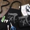 Coume Hair Stylist Apron Hairstylist Salon Apron with Rhinestone Tools and 3 Pockets Hairdresser Barber Aprons(Trendy) view 4