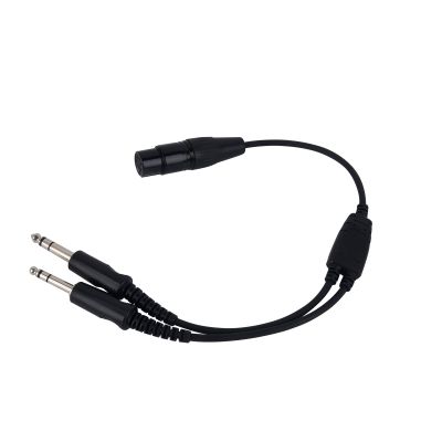 5 Pin Xlr Connector U174 Adapter Female Dual Male Twin Plug Aplitter Cable Cord for Airbus Bose a320 a20 a30 Pilot Aviation Headet GA Headphone(5-pin,Black,Wired)