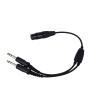 5 Pin Xlr Connector U174 Adapter Female Dual Male Twin Plug Aplitter Cable Cord for Airbus Bose a320 a20 a30 Pilot Aviation Headet GA Headphone(5-pin,Black,Wired) view 1