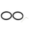 AMNOUR 2-Inch Parfocal Rings Precision Machined Aluminum Black Anodized Set of Two for Photographic Focusing view 1