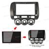 9'' Car Radio Stereo Dash Frame Fascia Bezel Panel with Power Harness Compatible for Honda Fit Jazz 2004 05 06 07 LHD Install Mount Kit view 3