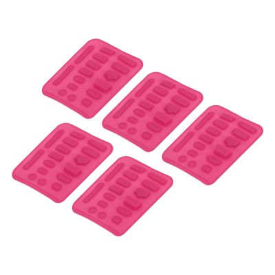 MECCANIXITY 80pcs USB Port Plugs Covers Caps Silicone Anti Dust Protector for Type C/USB C, USB Female Plug, RJ45, SD Card, Headphone Ports, Rose Red(16pcs/Set)