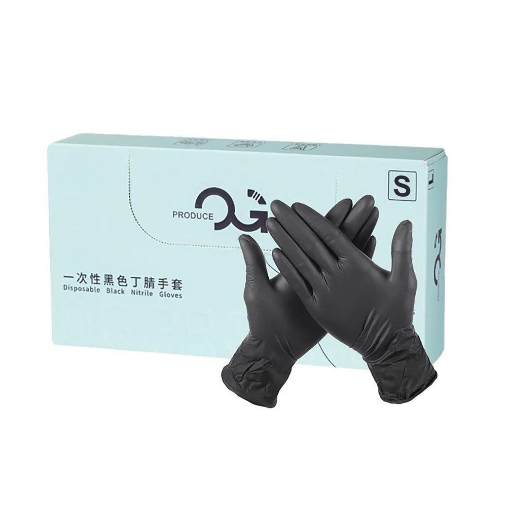 OG PRODUCE Disposable Black Tattoo Gloves 50pcs (L)