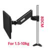 (80cm) Gas Spring 10" 23" 27" 1.5-5.5kg VESA 75 100 White Dual Arm Ergonomics Monitor Stand Desk Tiltable Metal LCD Desk Mount (Color : Black) view 2