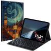 BREIDMKFM Keyboard Case for Samsung Galaxy Tab S6 Lite 2022/2020, Galaxy Tab S6 Lite SM-P610/P613/P615/P619 Tablet Cover with Detachable Wireless Bluetooth Keyboard, Starry Night City view 1
