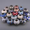 Southst 1x Various Models Ornate Blue Red Floral Knobs for Cabinets & Cupboards - Hand Painted Pulls Handle - (Color: J) view 2