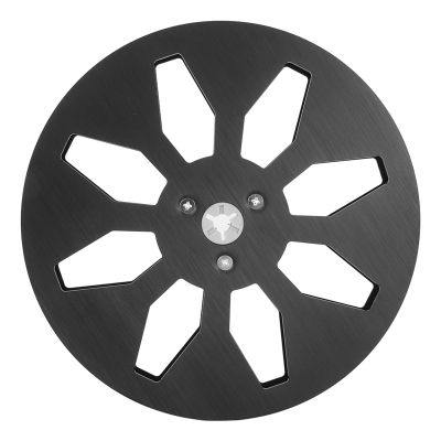 1/4 7 Inch Empty Tape Reel, Universal Open Reel Sound Tape Empty Reel, 8 Holes Aluminum Reel Tape Reel, Low Noise Opening Machine Part (Black)