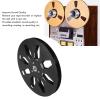 1/4 7 Inch Empty Tape Reel, Universal Open Reel Sound Tape Empty Reel, 8 Holes Aluminum Reel Tape Reel, Low Noise Opening Machine Part (Black) view 4