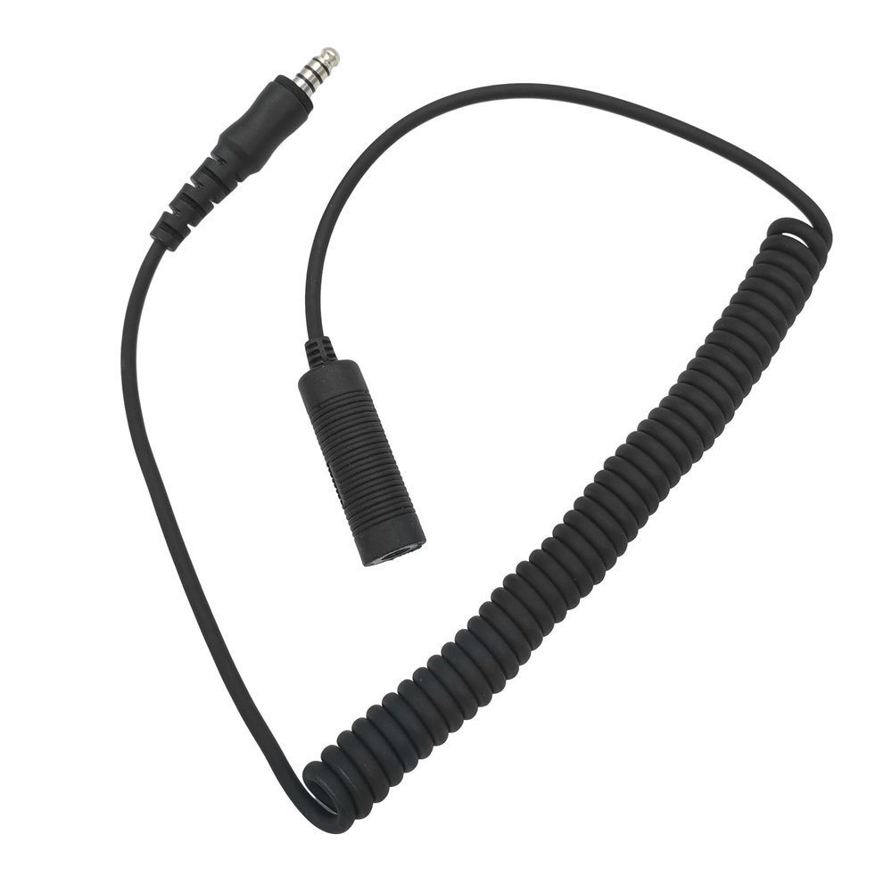 7.0 mm GA Aviation Headset Extension Cable U174 U-174 U Plug Helicopter General Aviation GA Headphone Extend Cord 7.0mm Line(1 male to 1 female, Civilian Wiring)