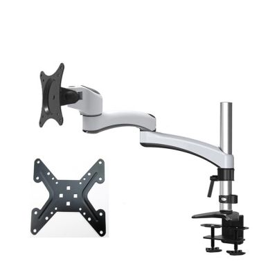 DL-GM112 Aluminum 10"-27" 5-16kg 360 Rotate Dual Arm Clamp Grommet Heavy Monitor Desktop Stand LCD Mount PC Bracket Full Motion (Color : GS112G-A)