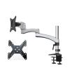 DL-GM112 Aluminum 10"-27" 5-16kg 360 Rotate Dual Arm Clamp Grommet Heavy Monitor Desktop Stand LCD Mount PC Bracket Full Motion (Color : GS112G-A) view 1