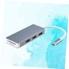 HOMSFOU Single USB Hub USB Type-c Ports Compact and Lightweight for Easy Compatible and Laptops Portable Card Reader in Space Grey view 2