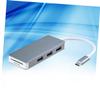 HOMSFOU Single USB Hub USB Type-c Ports Compact and Lightweight for Easy Compatible and Laptops Portable Card Reader in Space Grey view 3