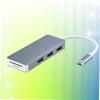 HOMSFOU Single USB Hub USB Type-c Ports Compact and Lightweight for Easy Compatible and Laptops Portable Card Reader in Space Grey view 4