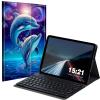 BREIDMKFM Keyboard Case for Samsung Galaxy Tab A8 10.5 Inch SM-X200/X205/X207, Galaxy Tab A8 2022 Smart Tablet Cover with Detachable Wireless Bluetooth Keyboard, Two Dolphins view 1