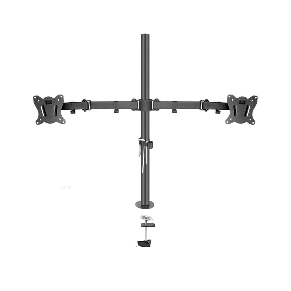 400mm DL-T902-240 Desktop Stand Full Motion 360 Degree Steel Monitor Holder 10"-27" Clamp Base Monitor Mount Arm Load 12kg (Color : with Grommet Base)