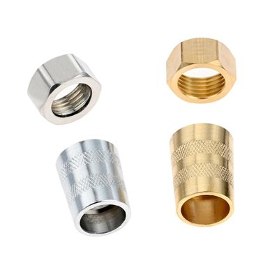 RecDec 2 Set Shower Hose Nut and Screw Replacement Universal Stainless Steel Brass Adapter Joint Connector for Handheld Shower Head Hose Bathroom Bathing Water Pipe Attachment Repair Parts