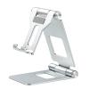 Aluminum Alloy Double Folding Mobile Phone Holder Desktop Tablet Live Lazy Person Stand view 1