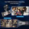 Dash Cam Front and Rear 3 Channel Comprehensive Recording for Interior, and Rear Inside Best Rechargeable Full HD Recording Wireless Connectivity Parking Monitoring Mini Design view 4