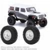 2 Piece Aluminum Tires and Rims Set, 1/24 RC Treadmill Car, Wheel Tire Upgrade for SCX24 RC Axial Crawler - Durable Upgrade Parts for Cars(Silver) view 2